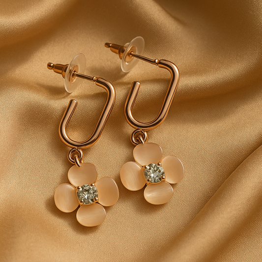 Zyra Blossom Loop Earrings